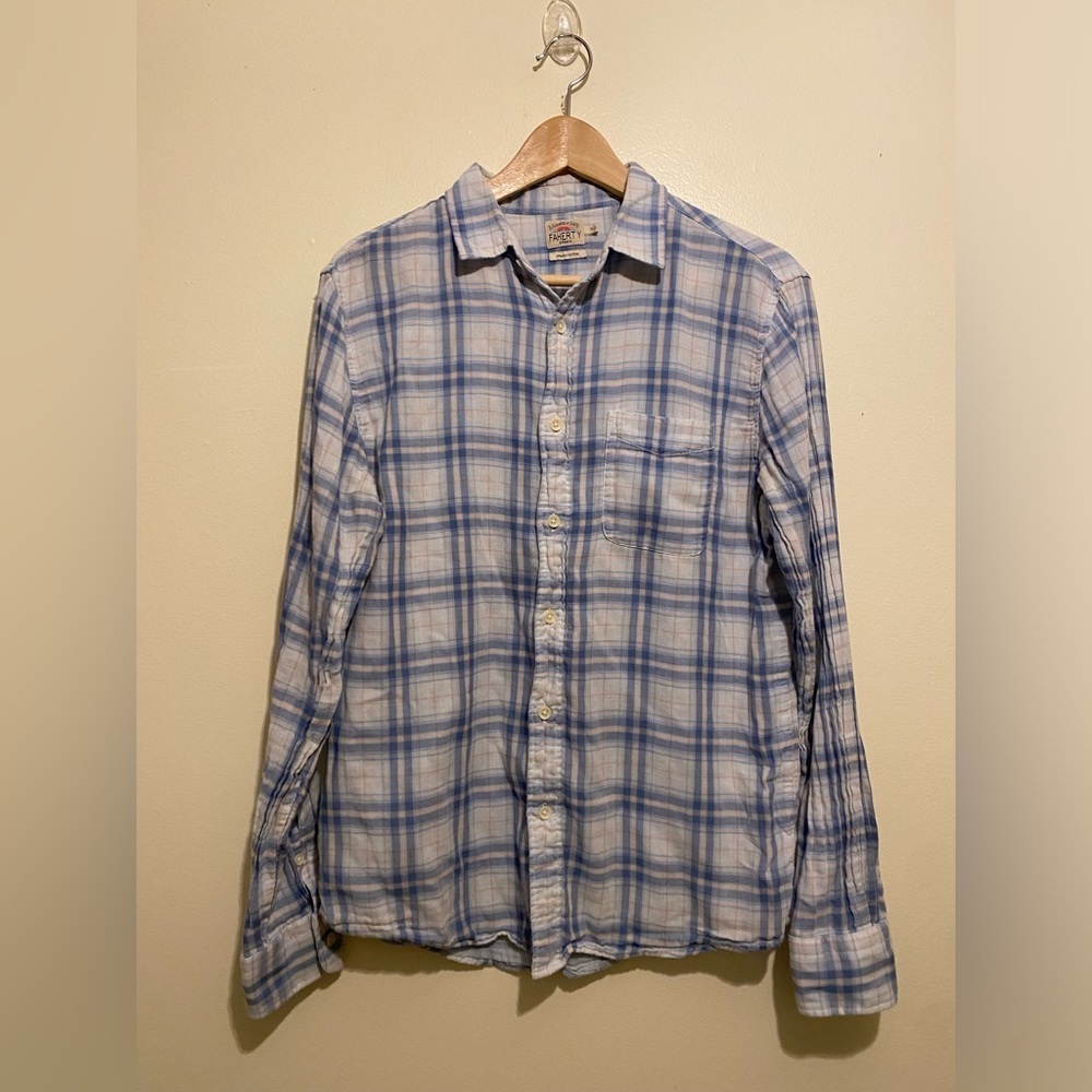 Faherty Men's Plaid Button Down Shirts - Blue, Red, White. Size M . Set - Picture 10 of 12